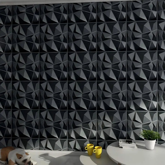 3D Geometric Wall Panels Set (20PCS PVC Tiles)