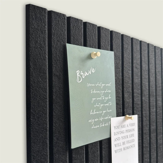 Black Felt Wall Board Tiles 6pcs-30cm