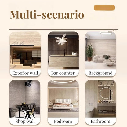 3D Travertine Peel & Stick Wall Panel (Flexible PVC)