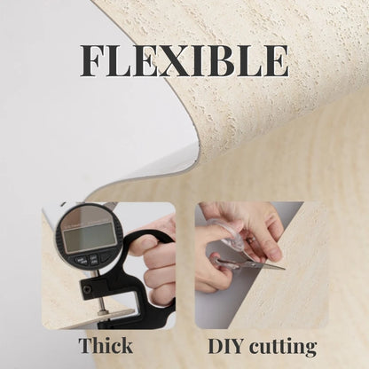 3D Travertine Peel & Stick Wall Panel (Flexible PVC)