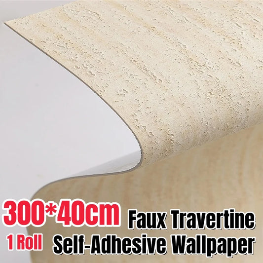Travertine Peel & Stick Wall Panel (3D Effect)